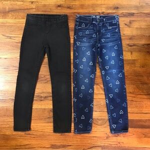 Girls Denim Black / Blue Jean Pant Bundle
H&M Black Jegging Legging 
Heart NWOT